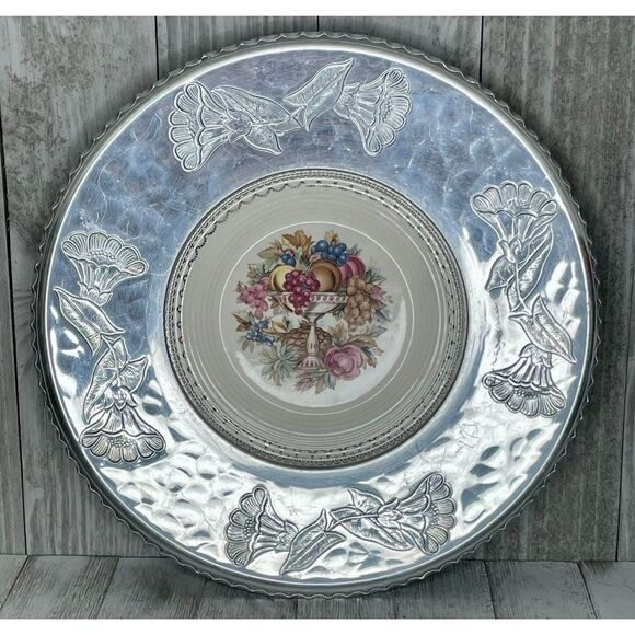 Vintage Triumph Limoges 22k White Gold Imperial Victorian Plate Farberware - Picture 1 of 6